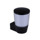 Wall Light Black Aluminium Opal Glass E27 35W IP54 Wall Light Black Aluminium Opal Glass E27 35W IP54